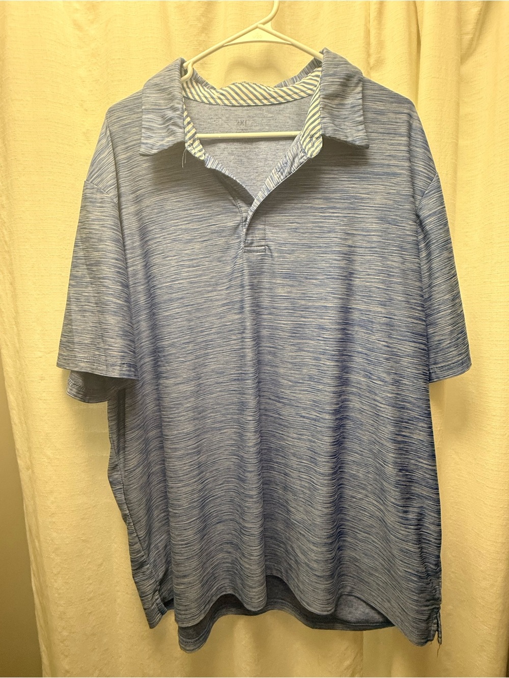 Men's Heathered Blue Polo Shirt